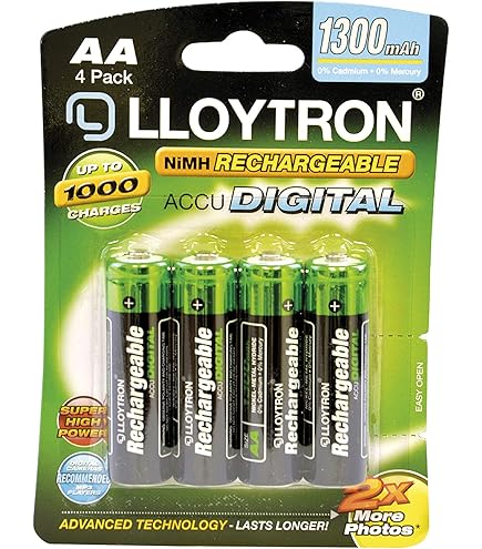 SolarCell Dunamis 4 Pack AA Rechargeable Solar Light Batteries 1.2V NiMH AA 150mAh - Only Suitable For Outdoor Garden Solar Lights (4PCS, AA 150mAh - Green Cell - View #3