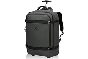 Hynes Eagle Plecak na kółkach, 42 l, torba podróżna na kółkach, bagaż podręczny, walizka podręczna do podróży i biznesu, 17 cali, 54 x 35 x 23 cm, Szary 2024, Rucksack