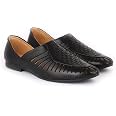 Black Brocade Mojari Shoes for Men Dn-13 main image 1