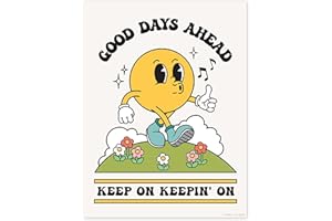 Poster rétro mural - Décoration de chambre rétro esthétique - Jolie affiche - Citation positive - Impression artistique vintage - Nostalgie