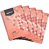 Amazon Basics Wirebound Notebook, 160 Pages, A4, 70 gsm, (5-Pack)