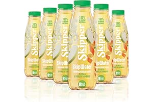 Zuegg Skipper SkipWater, Bevanda Dissetante a Base Frutta, Mela e Fiori di Sambuco - Bevanda con Succo di Mela, Estratti Naturali, Senza Zuccheri Aggiunti, Senza Glutine (6x500Ml)