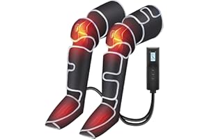 ‎COMFIER COMFIER Beinmassagegerät, Kompressions-Waden-Knie-Fuß-Wärme-Massagegerät für Blutzirkulation und Muskelentspannung, 3 Wärmeeinstellungen und 3 Intensitäten, Geschenke
