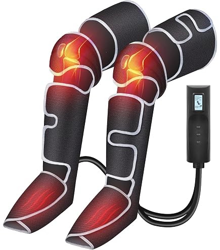 RENPHO Massaggiatore Gambe a Compressione d'Aria per Massaggiare e Rilassare Polpacci e Cosce, 6 Modalità & 5 Intensità, Massaggio Gambe a Copertura Totale 360°, Regalo Uomo & Regalo Donna