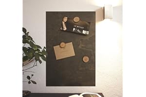 ‎STEINMINE - DESIGNMANUFAKTUR Magnettafel Echt Schiefer 4 In 1 (Magnetwand+Kreidetafel+Pinnwand+Wandbild) Naturstein Magnetboard inkl 1x Steinmagnet und 1x Kreidestück Größen 30x60 cm, 40x60cm,80x60cm(Green Inferno, 40xm x 61cm)