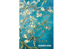 Agenda 2025: Semainier Avec Horaire 5 – 23 Heures | Format A4 Planificateur Hebdomadaire Et Mensuel | 1 Semaine Sur 2 Pages | Weekly Planner ... 12 Mois | Van Gogh Amandier en fleurs