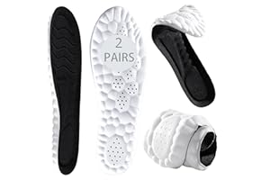 YKDLLF 2 Pares Plantillas hombre Mujer football Plantillas deportivas Evita dolores con plantillas fascitis plantar hombre Mujer Zapatillas de Trabajo y Calzado de Uso Diario (negro, 43-44)