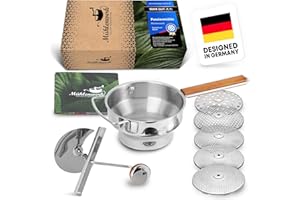 MÜHLENWERK 𝐌Ü𝐇𝐋𝐄𝐍𝐖𝐄𝐑𝐊 Passiermühle Edelstahl inkl. 5 Passiersieb-Einlagen [naturreines Eichenholz] 2,3 L Füllvolumen > Passiergerät für Soßen, Marmeladen, Apfelmus | Passetout ansehen