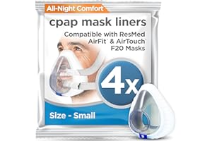 RESPLABS MEDICAL INC. resplabs CPAP Mask Liners Compatible with the ResMed AirFit and AirTouch F20 Full Face CPAP Mask - Small (Pack of 4)