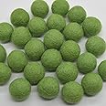 Oriental Direct based in Yorkshire 100% Wool Felt Balls - 2cm - 20 Felt Balls - Light Asparagus Green