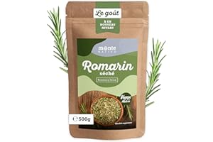 Romarin séché Monte Nativo (500g) - Rosemary - Romarin seche - Épices aromatiques séchées avec soin, idéales pour Cuisiner et Assaisonner - Arôme et Goût intenses