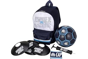 OLYMPIQUE DE MARSEILLE Football kit Enfant Om - Ballon Sac Pompe Brassard - Collection Officielle