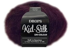 Frida's Wollhaus Drops 25 g Kid-Silk Mohair & Seta Lacegarn Soffice, 47 colori (16 | viola scuro)