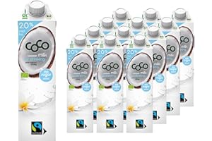 ‎DR. ANTONIO MARTINS Dr. Antonio Martins - Coco Milk for Drinking mit 2,0% Fett I Leckere Milch Alternative I Ohne Zuckerzusatz | Vegan | Bio | FAIRTRADE (12x 1000 ml)