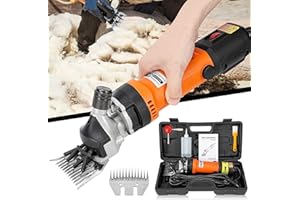 ‎CGOLDENWALL CGOLDENWALL Elektrische Profi-Schafschere 690W 2400RPM, 6-Stufig Einstellbar, mit 5-Meter-Netzkabel, für Schafe, Alpakas und Ziegen - Inklusive Schmieröl