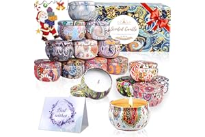 SWIECEDON Duftkerzen Geschenkset für Frauen, 16 St Duftkerzen Geschenke Aromatherapy Kerzen Natürliches Sojawachs Kerze Gift zum Weihnachten Geburtstag Valentinstag Muttertag für Garten Bad Yoga, 2,5 OZ/ST