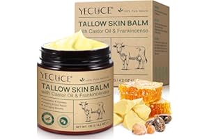 BODY JUICE OIL Beef Tallow Creme Bio - 100% Grasgefüttertes Rindertalg mit Rizinusöl Weihrauchöl, Rindertalg Creme Hautpflege, Gesicht und Körper, Feuchtigkeits für Alle Haut - 120g