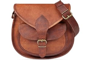 LEABAGS Sac à main en cuir femmes | Sac bandoulière cuir véritable de qualité supérieure | Sac à épaule | Sac de transport pour travail, université, école et loisirs | L (28 x 23 x 8 cm) | Cognac
