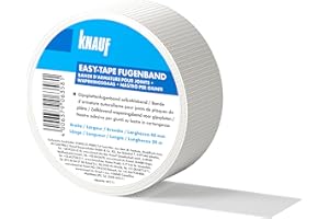 Knauf EASY-TAPE Fugendeckband zum Stabilisieren und Verspachteln von Fugen – selbstklebender Bewehrungs-Streifen zum Verfugen von Gipskarton-Platten bzw. Gipsfaser-Platten, 48 mm x 45 m