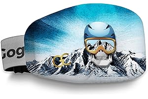 GogglesCover Premium : Protective ski and snowboard goggles cover, mountain skeleton design