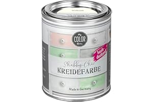 My COLOR Room Shabby Chic Kreidefarbe 750 ml - Wollweiß - Küchenmöbellack und Möbelfarbe ohne Schleifen. Wasserbasiertes Chalk Paint, für Holz & mehr mit hoher Deckkraft u. schnell trocknend