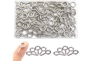 CEEYSEE 100 ganci autofilettanti da 2, 5 cm con occhiello a vite (YJY4), Argento