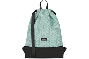 LARKSON No 7 - Sac à Cordon Femme & Homme - Sac de Sport pour Filles & Garçons Sac de Gym avec Poche Intérieure Sac à Dos Petit - Matériau Recyclé avec Poche Extérieure
