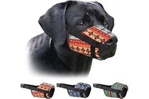 MUROM Pattern Dog Muzzle for Small Medium Large Dogs Puppy Print Adjustable Breathable Pet Muzzles Anti Barking Biting Mouth Cover (Southwest, L/XL)