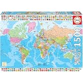 Map of The World With Flags 1500pc Jigsaw Puzzle
