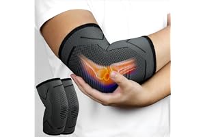 Fefod Kompressionsarmbågsskydd för epikondylit och tendinit, sportarmbågsskydd, armbågsskydd för tendinit, golfspelare armbågsskydd och tennisarmbåge för män och kvinnor, tendinit smärtlindring (M)