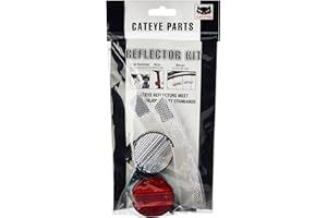 CatEye Bicycle Reflector Kit - High-Visibility Front, Rear & Wheel Reflectors for Night Safety | Universal Fit, Weather-Resistant & Tool-Free Installation | Essential Bike Reflectors Set | Front Light