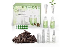 LETPOT 173 teiliges Pods Anzucht-Set, Wachstumsschwämme für Hydrokulturen