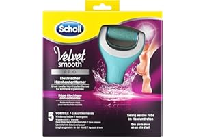 ‎SCHOLL Scholl Velvet Smooth elektrischer Hornhautentferner Pro – Zur Hornhaut Entfernung auf nassen und trockenen Füßen – Wiederaufladbar – 1 Gerät + Ladestation