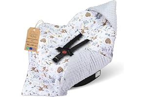 TOTSY BABY Sacco ovetto coperta invernale 90x90 cm - universale lavabile copertina per passeggino bebe per seggiolino auto bambino o swaddle neonato 0-6 mesi Oeko-Tex Cervo Grigio Chiaro