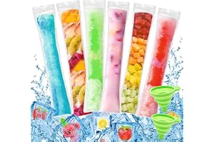 Joycabin Pack med 200 glasspåsar Glasspåsar Glassformarpåsar BPA-fria ispåsar med 2 trattar DIY-glassformar för yoghurt, juic