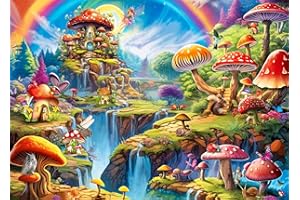 BESDRETOR Puzzles 1000 Pieces for Adults jigsaw puzzles for adults 1000 Piece Puzzle Educational Games-Colourful Mushrooms-Home Decoration Puzzle