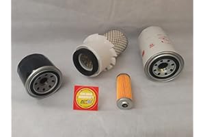 MOTOR FUN SPORTS Filter - Set (groß) kompatibel mit Takeuchi TB 15 mit Motor Yanmar Ölfilter, Luftfilter, Kraftstofffilter, Hydraulikfilter
