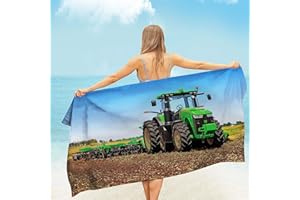 ‎ROWJOY Rowjoy Traktor Strandtuch, 70 x 140cm Mikrofaser Strandtuch, Badetuch Handtuch für Kinder,Damen,Herren, Sandfrei für Strand, Pool, Schwimmen, Badezimmer (T1-70x140cm)