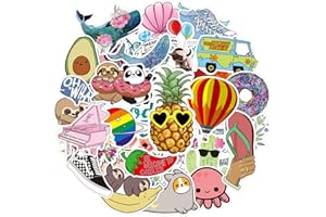 AIRNOGO Adesivi Aesthetic 100 Stickers VSCO HD in Vinile Impermeabili di Marca Sticker Bomb Adatto per Adulti Adolescenti e Bambini PC Portatile Telefono Laptop Valigia Viaggio Snowboard Casco Deco