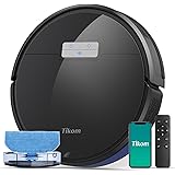Tikom Robot Aspirapolvere Lavapavimenti 2 in 1, G8000 Pro Aspirapolvere Robot, 4500Pa Potente Aspirazione, 150 Minuti Max, Wi
