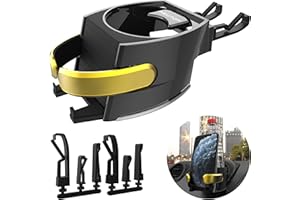 N NEWTOP ST07 Supporto Porta Reggi da Auto Macchina Camion Ganci Bocchette Aria Universale Portabottiglie Rinfrescare Bevande Acqua per Cellulare Smartphone (Giallo)