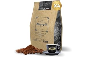 Caffè Macinato Americano 4x250g - Miscela Artigianale 80% Arabica 20% Robusta - Per Filtro - Gusto Delicato con Note di Cacao Vaniglia e Frutta Secca Made in Italy - CAFFÈ PONTEVECCHIO FIRENZE