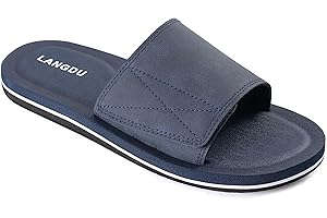 LANGDU Sandali Uomo Regolabili Ciabatte Estive Pantofole Infradito Slides