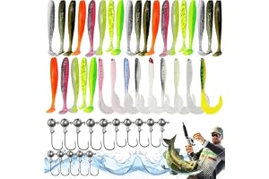 48 delar jigg och beten, fiskedrag (9 cm/12 cm) med jiggkrokar (1 g/1,8 g/2,5 g) lätt att bära med sig, spinnbete, lämpligt f