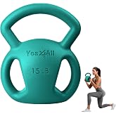 Yes4All Kettlebell 3 Kulplu, Kettlebell'ler i&ccedil;in Geniş ve Dokulu Tutma Yeri, K&uuml;&ccedil;&uuml;k Ağırlıklar, Kulplu Dumbbell ile &Ccedil;alışma - 