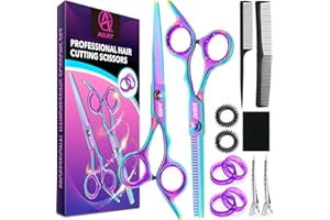 JEWR Hairdressing Scissors Hair Thinning Scissors, 6.7”Hair Scissors and Barber Scissors, Professional Hair Cutting Scissors Kit, Stainless Steel Thinning Shears for Barber, Salon, Women, Home, Men