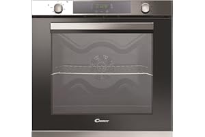Candy FCXP615X/E Forno Elettrico da Incasso, Ventilato, Capacità 80 Litri, Funzione Pizza, 8 Programmi, 57x59.5x59.5 cm, Inox, Classe A