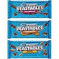Feastables Mrbeast Milk Chocolate 60g, Almond Chunks 60g & Peanut Butter 60g Creamy Healthy Snack Individually Wrapped Bars for Dessert, Snacks Treats for Kids Small Gifts