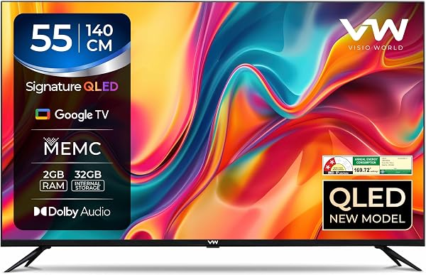 VW 140 cm (55 inches) Pro Series 4K Ultra HD Smart QLED Google TV VW55GQ2