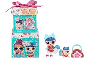LOL Surprise Confetti Pop Birthday Sisters - Édition Limitée de Poupées Lil Sister avec 10 Surprises dans une Boîte Cadeau - Inclut des Vêtements et des Accessoires - À Partir de 4 Ans